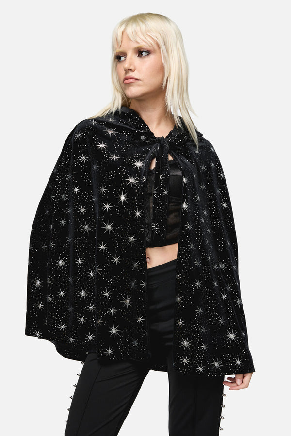 Dangerfield - Odette Velour Goth Cloak - black