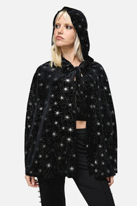 Dangerfield - Odette Velour Goth Cloak - black
