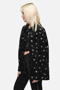 Dangerfield - Odette Velour Goth Cloak - black