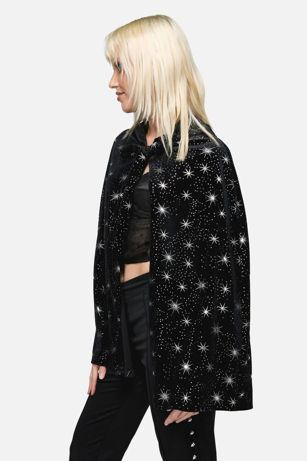 Dangerfield - Odette Velour Goth Cloak - black