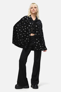 Dangerfield - Odette Velour Goth Cloak - black