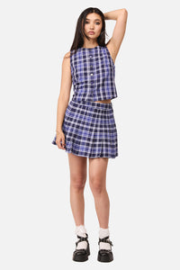 Dangerfield - Whirl Tartan Skort - purple-white