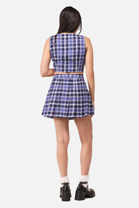 Dangerfield - Whirl Tartan Skort - purple-white
