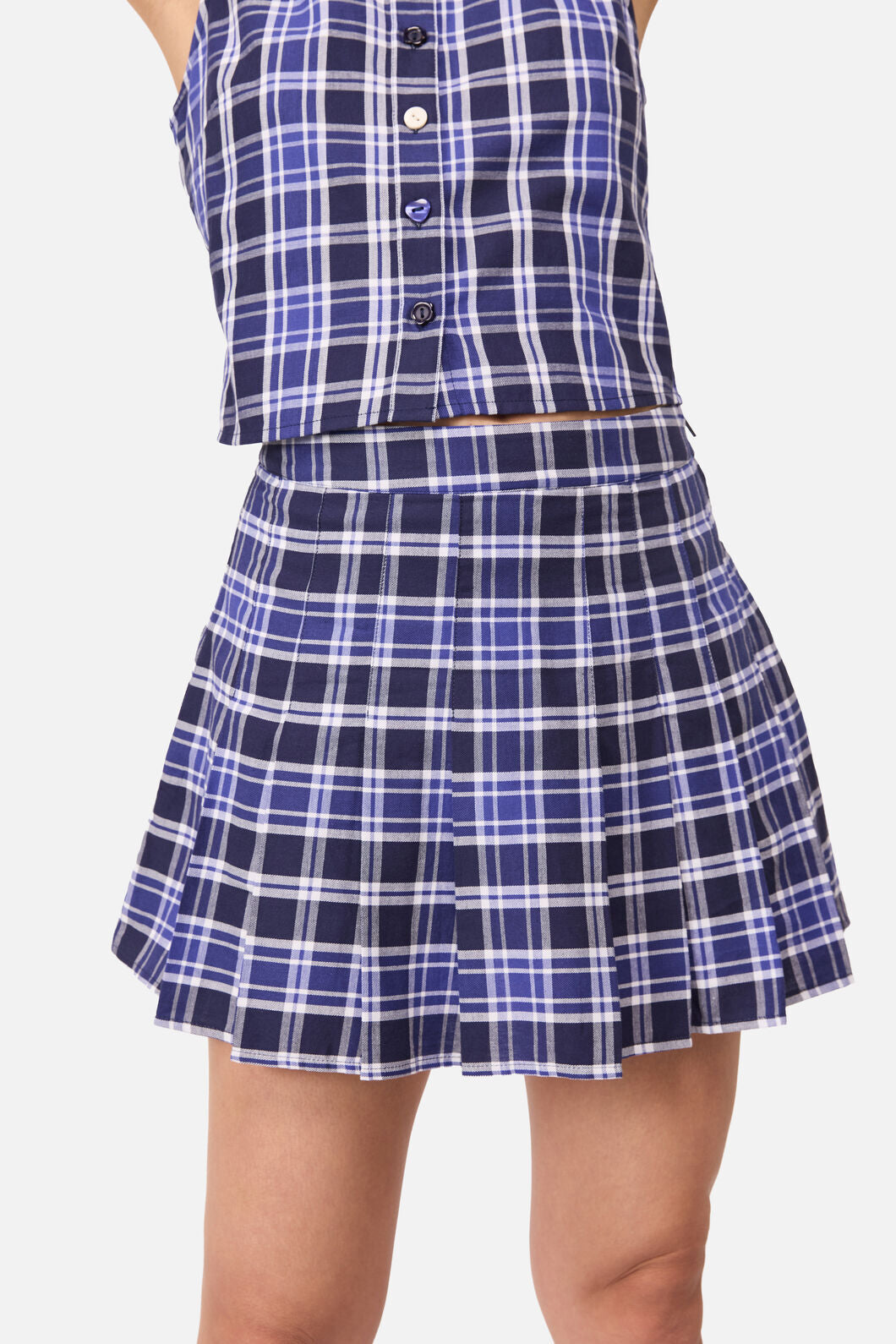 Dangerfield - Whirl Tartan Skort - purple-white