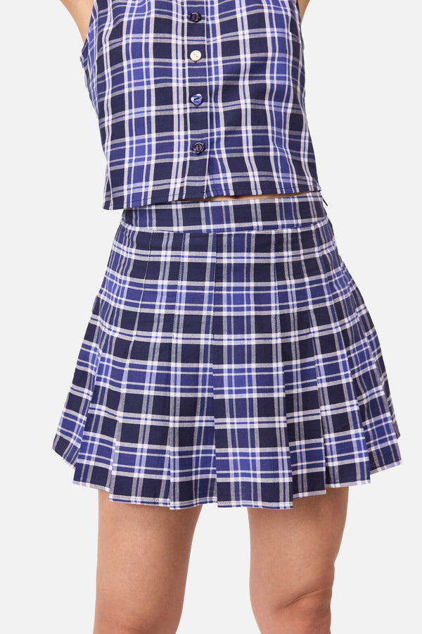 Dangerfield - Whirl Tartan Skort - purple-white