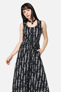 Dangerfield - Dagger Goth Maxi Dress - black