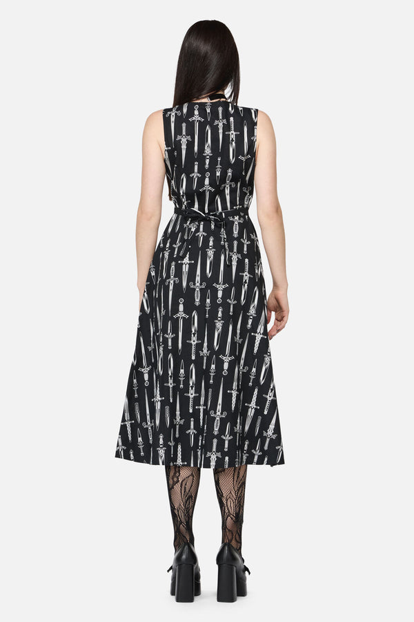 Dangerfield - Dagger Goth Maxi Dress - black