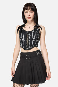 Dangerfield - Dagger Goth Corset Top - black