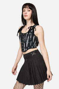 Dangerfield - Dagger Goth Corset Top - black