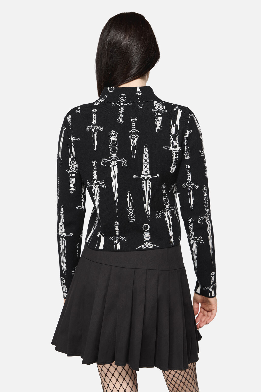 Dangerfield - Dagger Goth Zip Cardigan - black