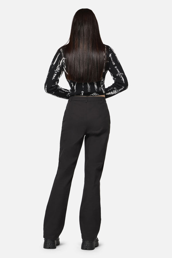 Dangerfield - Dagger Goth Flare Pant - black