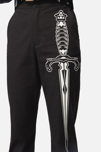 Dangerfield - Dagger Goth Flare Pant - black