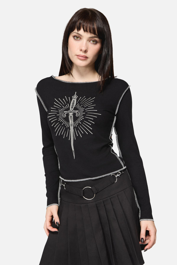 Dangerfield - Dagger Goth Top - black