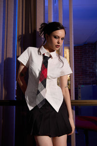 Dangerfield - Armoured Goth Blouse - white
