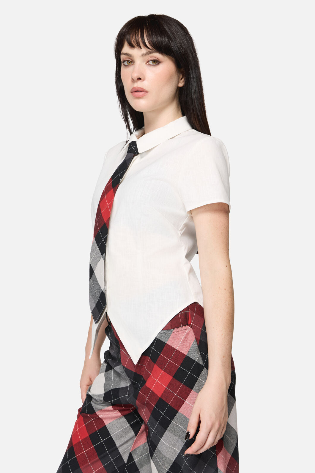 Dangerfield - Armoured Goth Blouse - white