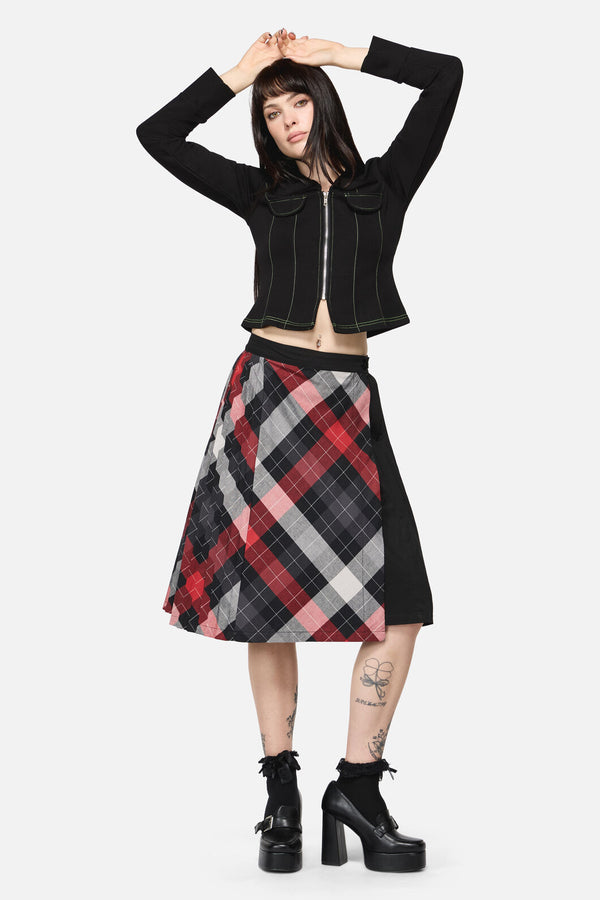 Dangerfield - Trickster Goth Midi Skirt - multi