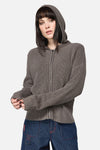 Dangerfield - Armoured Goth Zip Cardigan - grey