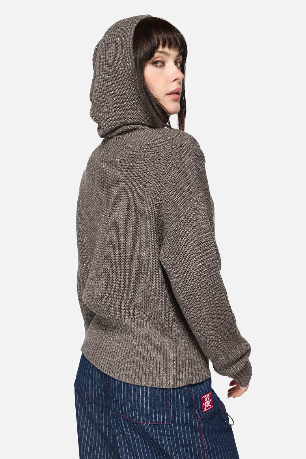 Dangerfield - Armoured Goth Zip Cardigan - grey