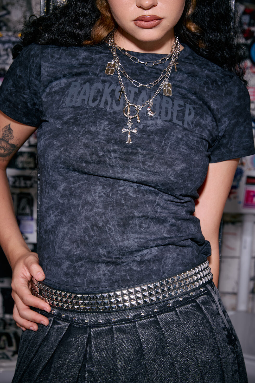 Dangerfield - Backstabber Goth Tee - grey