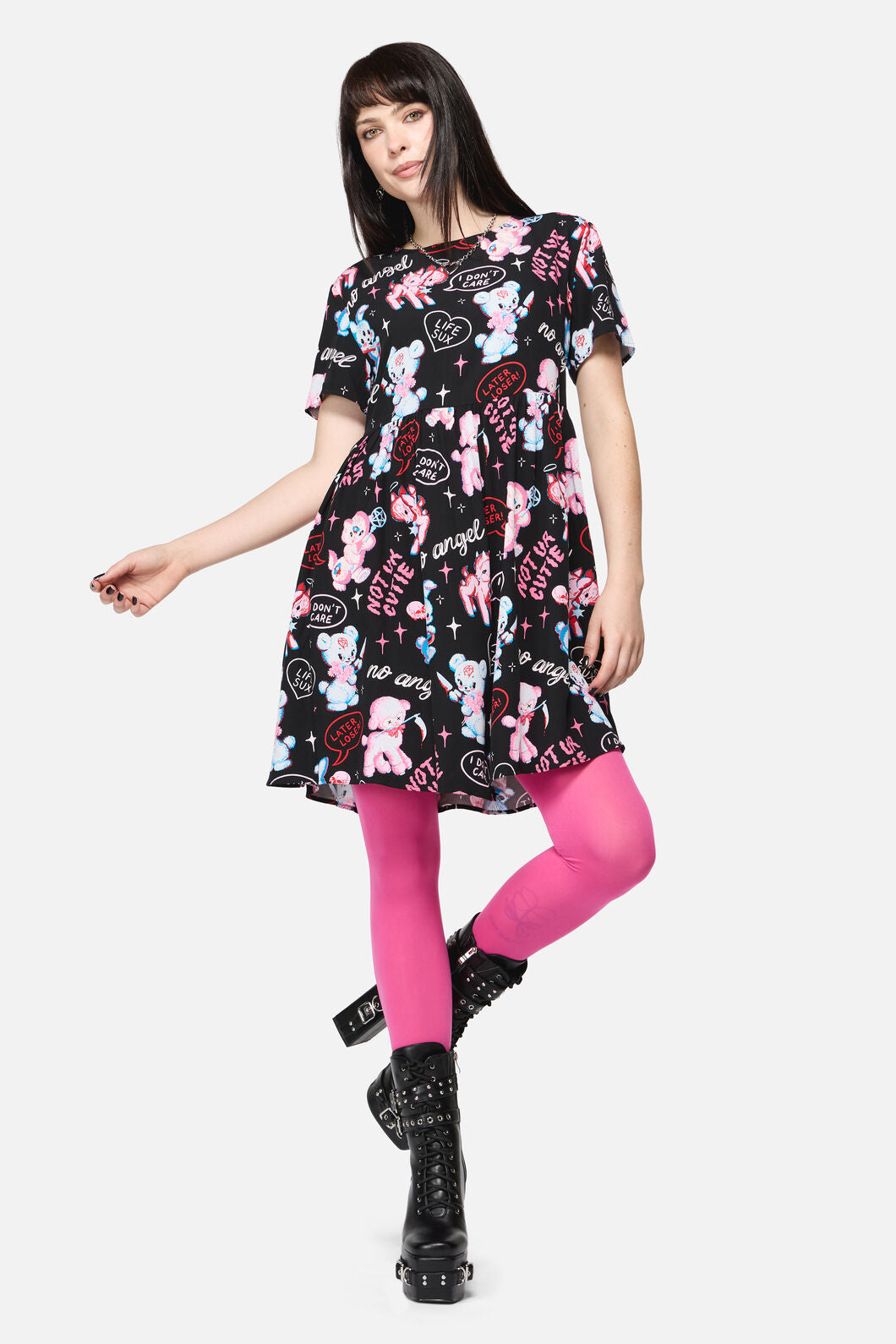 Dangerfield - Creeps Goth Babydoll Dress - black