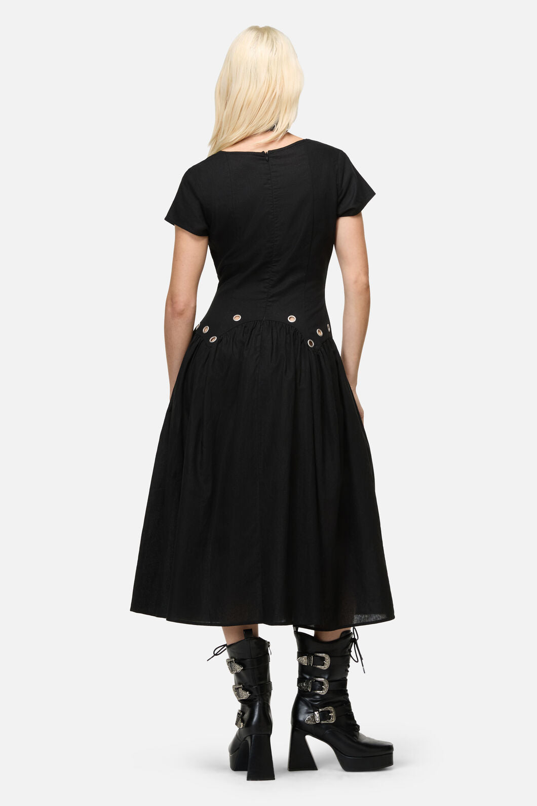 Dangerfield - Mischief Goth Eyelet Dress - black