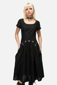Dangerfield - Mischief Goth Eyelet Dress - black