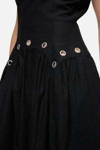 Dangerfield - Mischief Goth Eyelet Dress - black