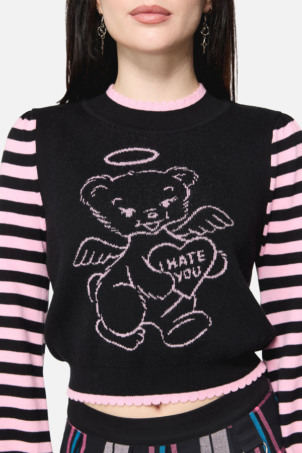 Dangerfield - Hater Goth Knit - black-pink