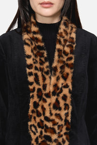 Dangerfield - Creep Goth Leopard Velvet Coat - black