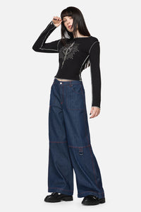 Dangerfield - Anon Pin Stripe Cargo Jeans - indigo