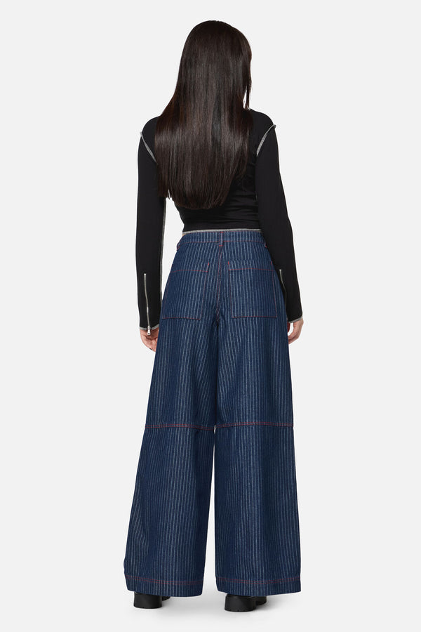 Dangerfield - Anon Pin Stripe Cargo Jeans - indigo