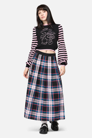 Dangerfield - Hater Goth Midi Skirt - pink