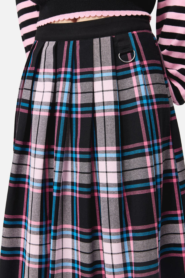 Dangerfield - Hater Goth Midi Skirt - pink