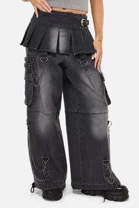 Dangerfield - Diffused Belt Micro Skirt - grey