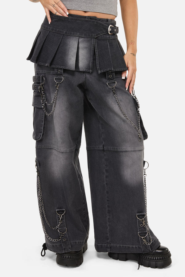 Dangerfield - Diffused Belt Micro Skirt - grey