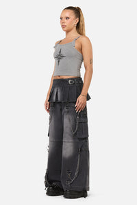 Dangerfield - Diffused Belt Micro Skirt - grey