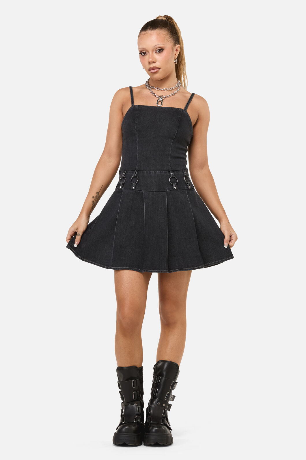 Dangerfield - Diffused Mini Dress - grey