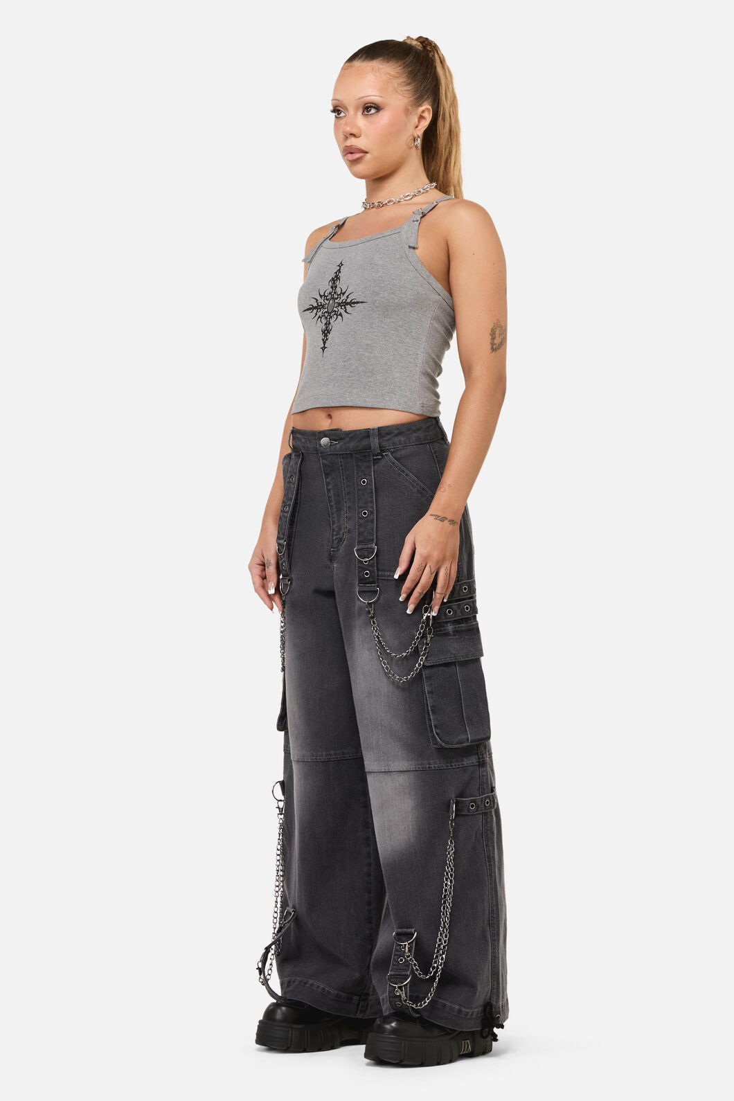 Dangerfield - Diffused Cargo Pant - grey