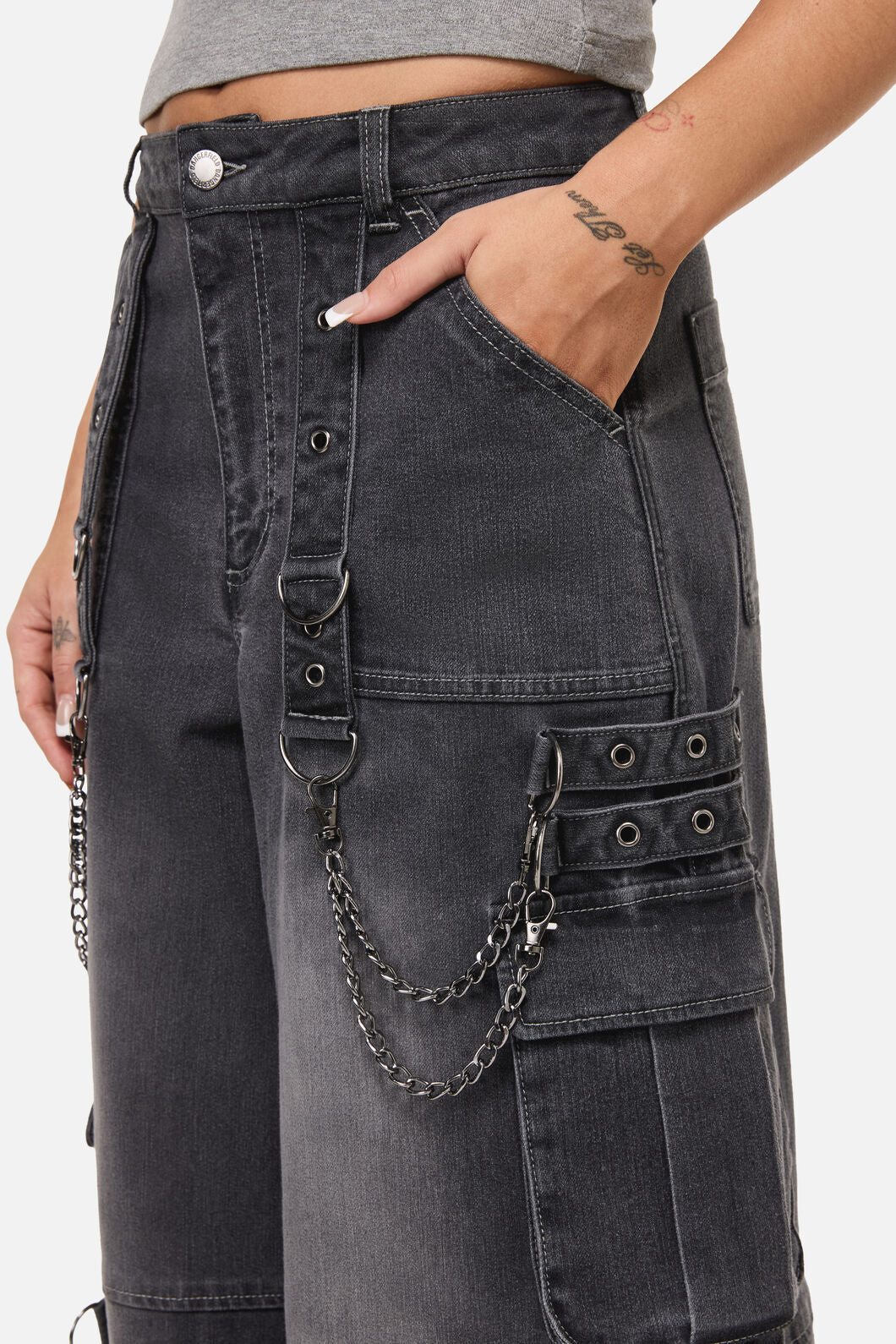 Dangerfield - Diffused Cargo Pant - grey