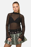 Dangerfield - Sigil Mesh LS Top - black