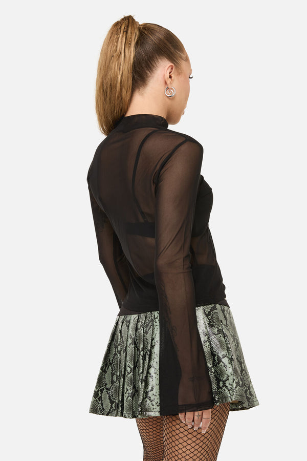 Dangerfield - Sigil Mesh LS Top - black