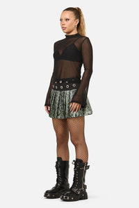 Dangerfield - Sigil Mesh LS Top - black