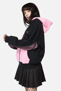 Dangerfield - Hater Sparkle Hoodie - black-pink