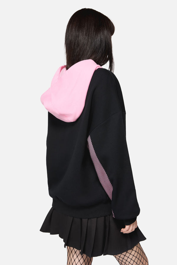 Dangerfield - Hater Sparkle Hoodie - black-pink