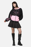 Dangerfield - Hater Sparkle Hoodie - black-pink