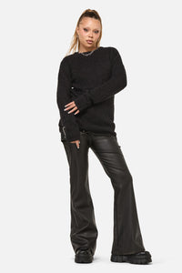 Dangerfield - Diffused Fluffy Knit Jumper - black
