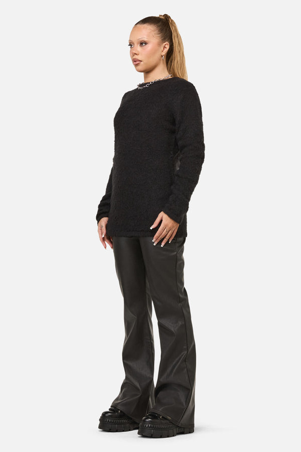 Dangerfield - Diffused Fluffy Knit Jumper - black