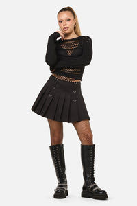 Dangerfield - Wolves Punk Mini Skirt - black
