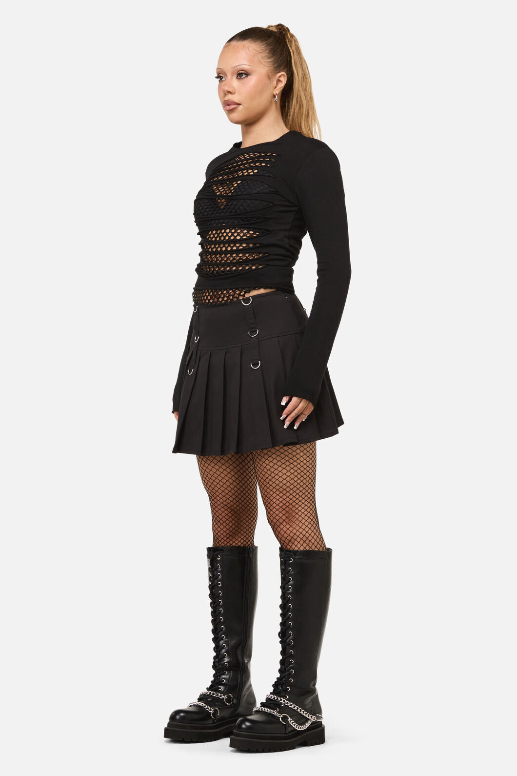Dangerfield - Wolves Punk Mini Skirt - black