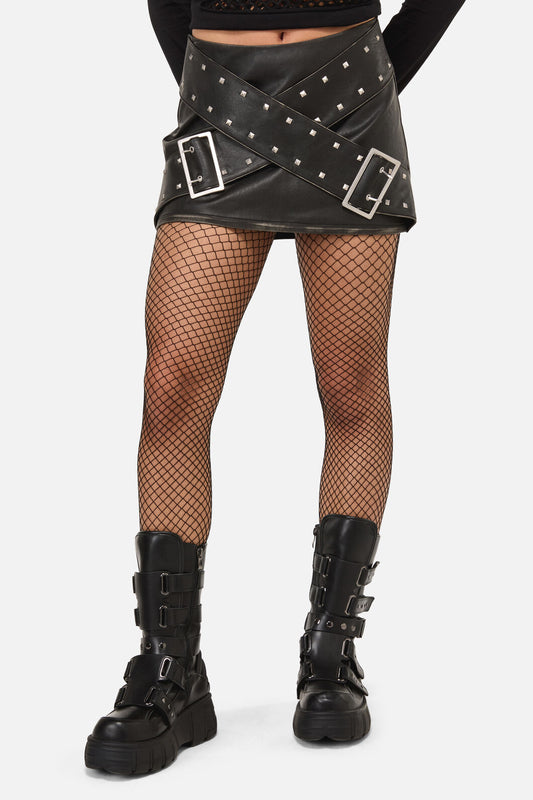 Dangerfield - Sleaze Punk PU Skirt - black
